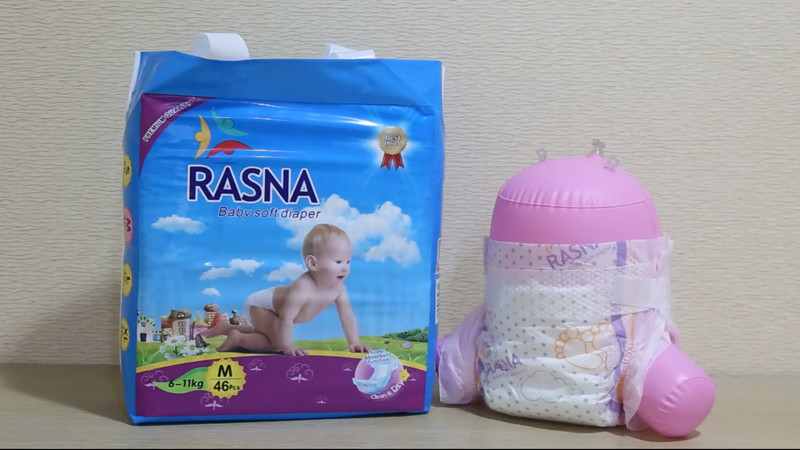 Wholesale Disposable Baby Nappies Soft Breathable RASNA Baby Diapers Model Number VBD001