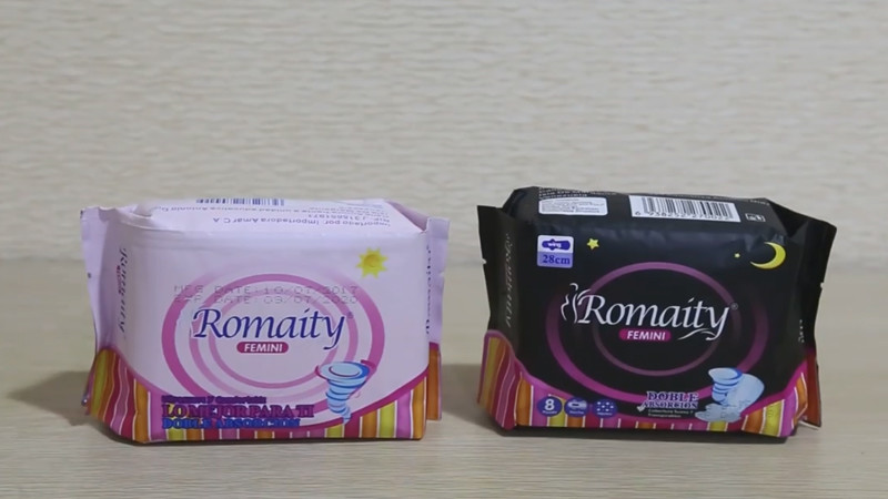 Disposable Cotton Breathable Sanitary Pads Ultra Thin Romaity Sanitary Napkins Model Number VSN001