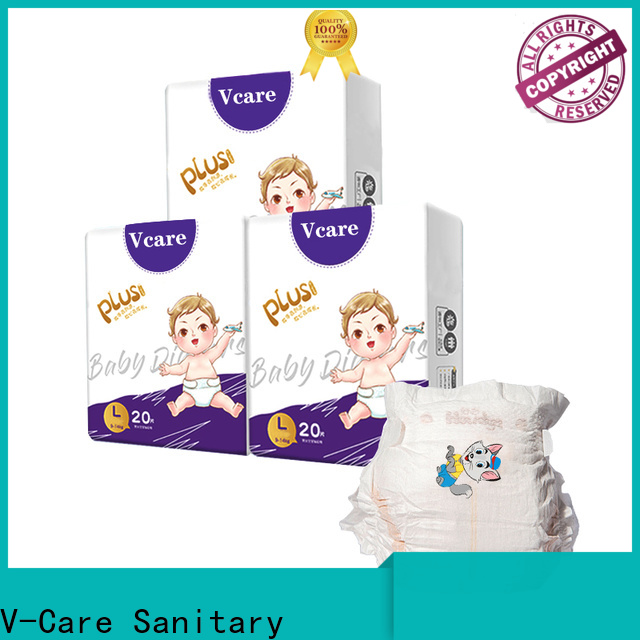 V-Care breathable cheap infant diapers manufacturers for sleeping