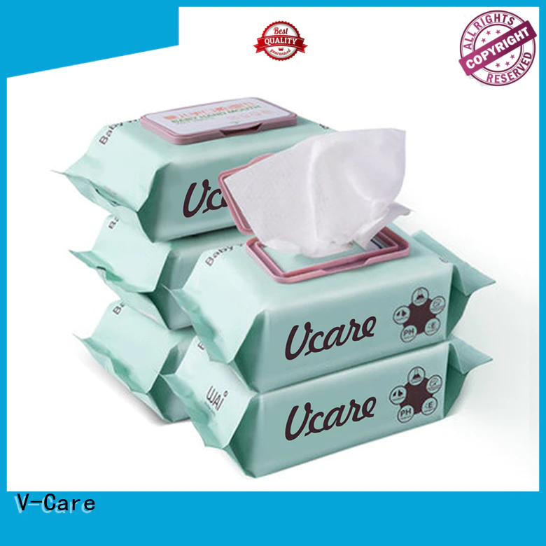 V-Care alcohol free bulk wet wipes company for adult