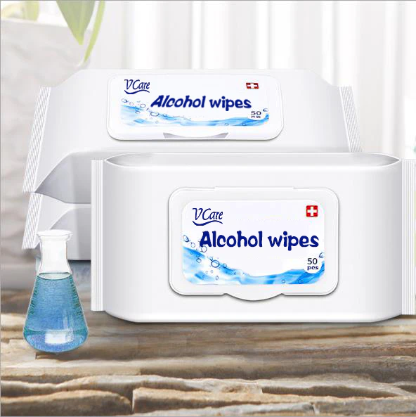 Custom Packaging 75% Medical Alcohol Towel Cleaning Wipes Disinfection Wipes