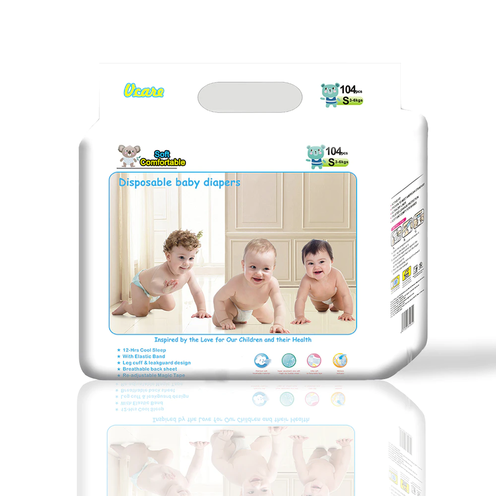 Biodegradable Bamboo Disposable Baby Diapernappies Manufacturers, Baby Diapers 80Pcs