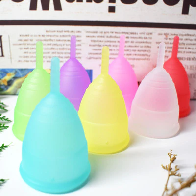 OEM Customized Medical-Grade Silicone Menstrual Cup, Multiple Colors, Reusable Ladies Cup