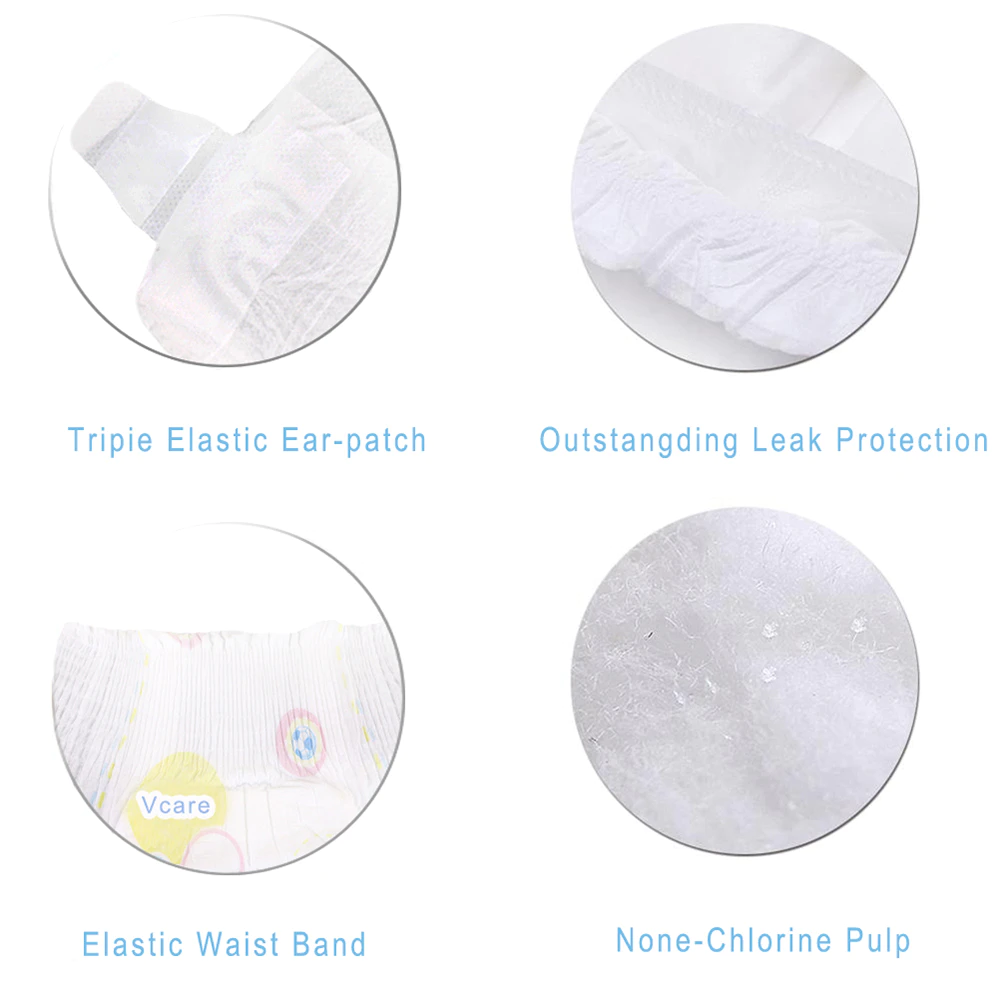 B Grade Teen Plastic Backed Baby Diapers | V-care