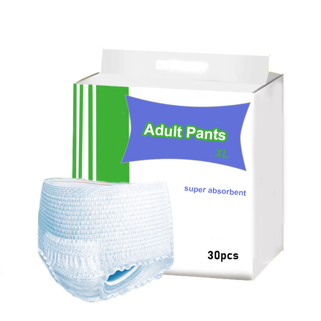 Vcare Adult Pull Up Pants Thick High Absorbency Printed Male Incontinence Adult Diaper XL Wholesale