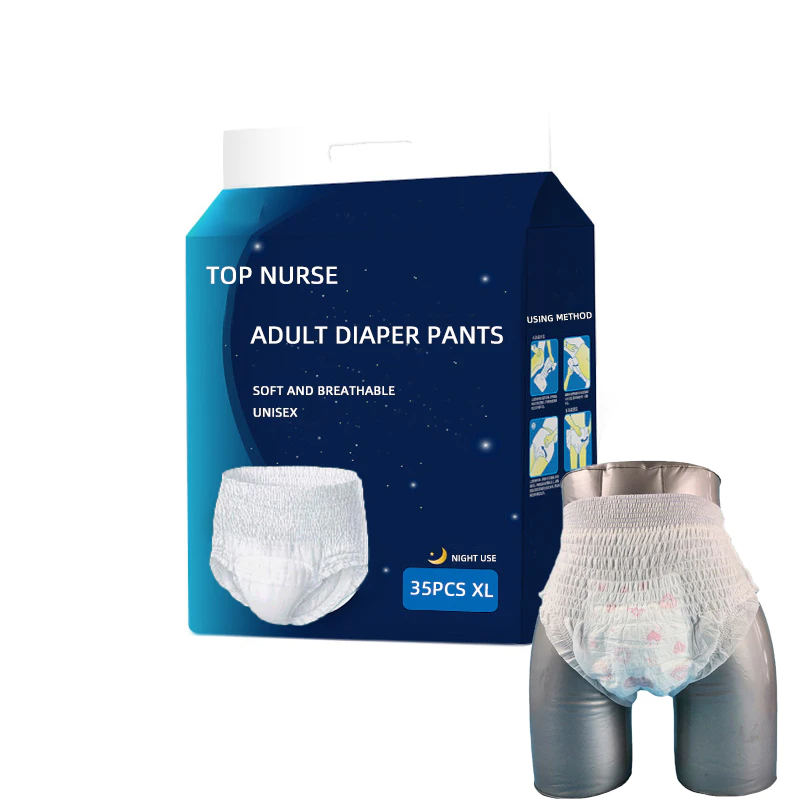 Printed Thickest Big Tape Disposable Adult Diaper Pants for Elderly