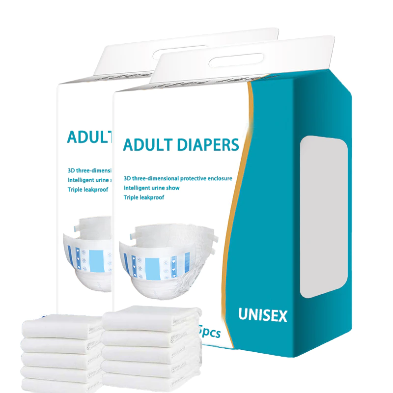 Manufactured Adult Diaper Overnight Diapers Disposable Fluff Pulp Men Women 3D Leak Prevention Adult Diaper
