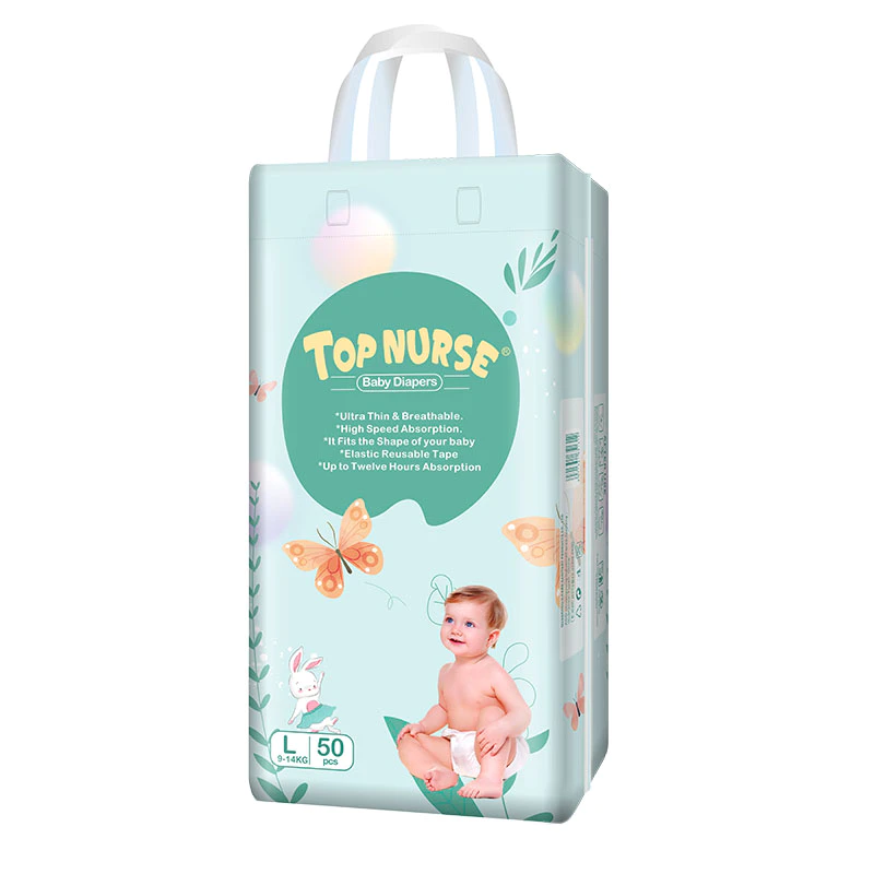 Custom Wholesale Soft Cotton Core Disposable Super Absorbing Baby Diapers